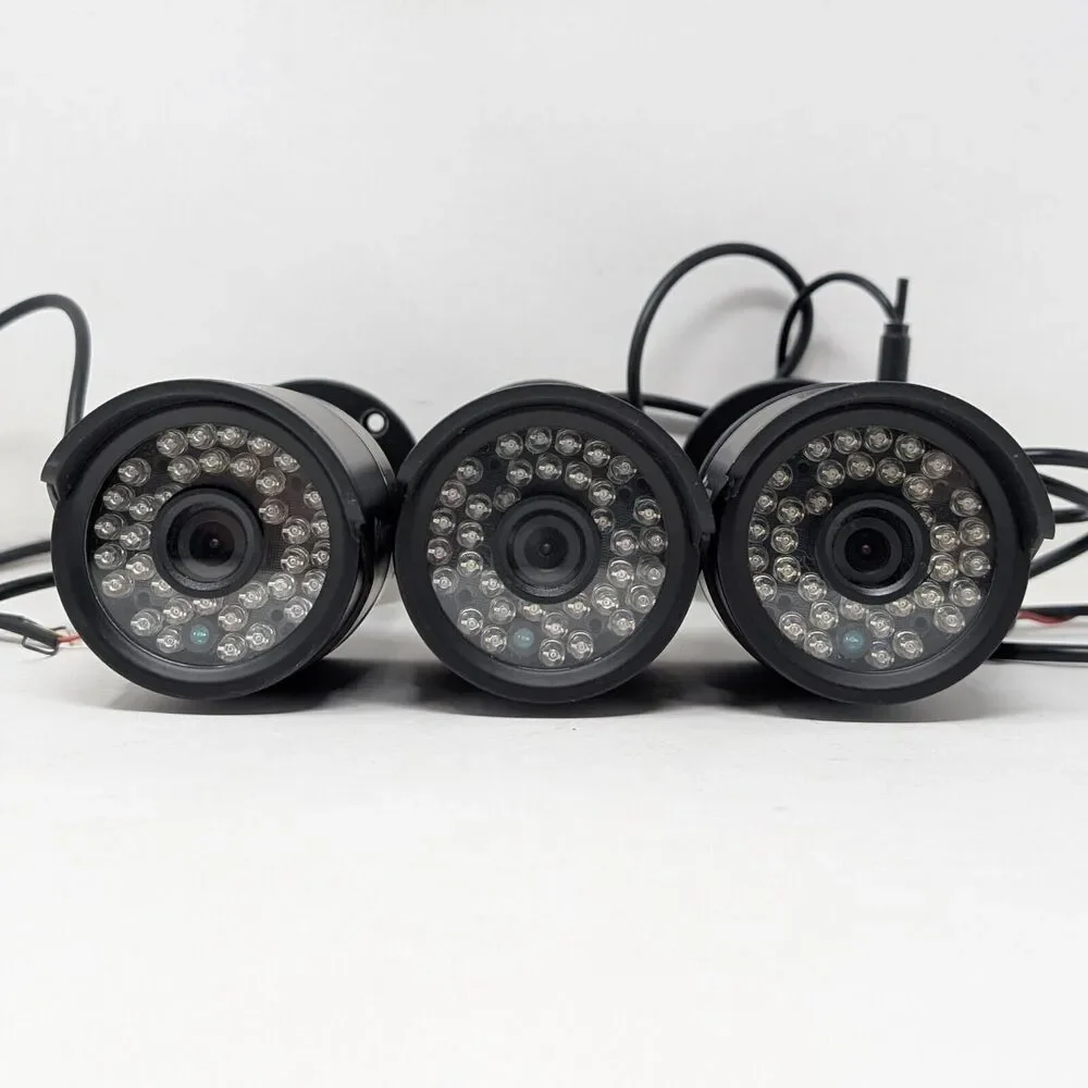 Lot Of 3 Swann PRO-A850 720p HD Outdoor Bullet Security Camera For Parts Repair